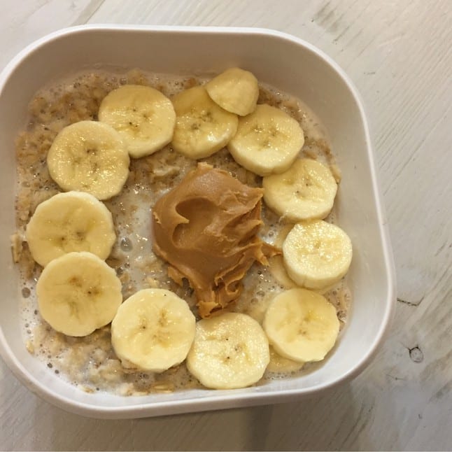 b natural peanut butter banana oatmeal