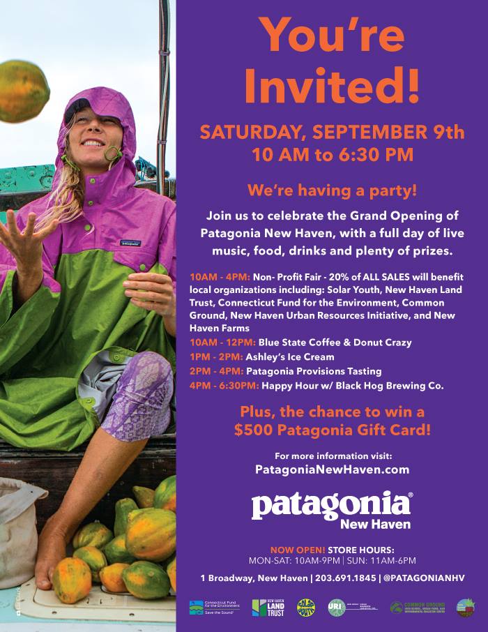 Patagonia New Haven Grand Opening Party