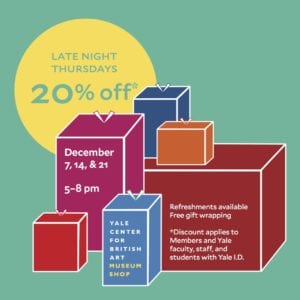 Late Night Thursdays at the Yale Center for British Art Museum Shop